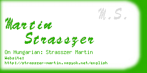 martin strasszer business card